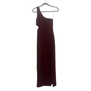 Lulus burgundy, one shoulder dress